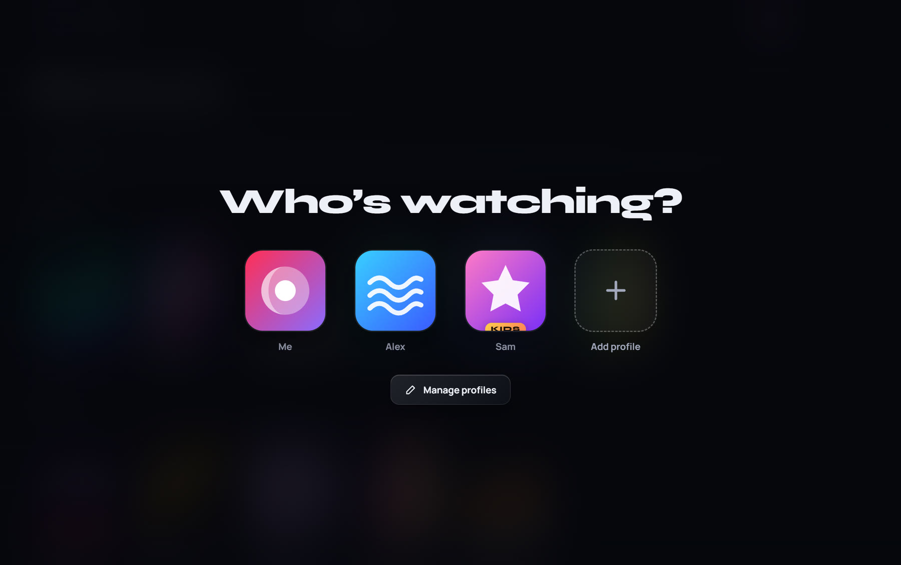 Choosing a profile